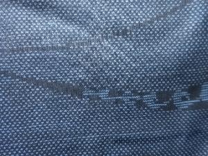 アンティーク　線描き模様織出し本場泥大島紬着物（7マルキ）